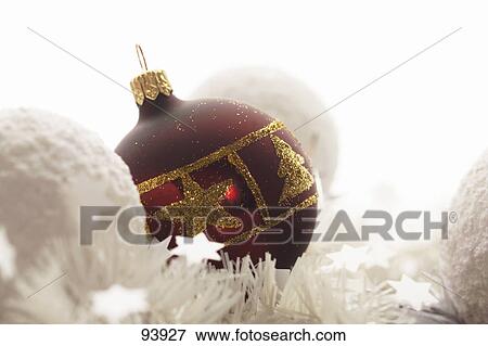 Stock Photo - Close-up of Christmas ornaments . Fotosearch
