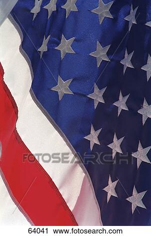 Stock Image - Close-up of flag of America . Fotosearch