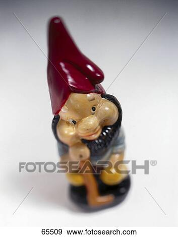 Stock Photo - Close-up of garden gnome . Fotosearch