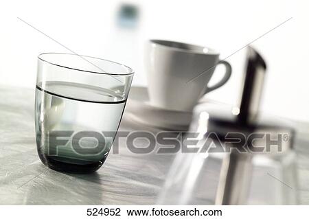 Stock Image - Close-up of glass of water . Fotosearch