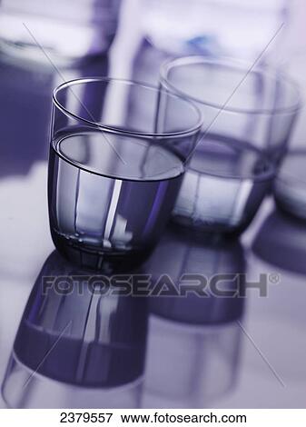 Close-up of glasses of water View Large Photo Image Stock Photo - Close-up of glasses of water . Fotosearch