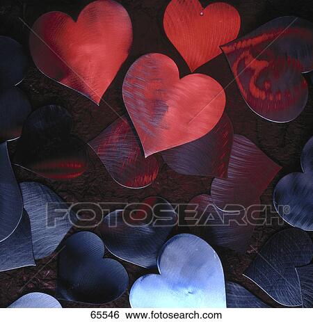 Close-up of heart shapes View Large Photo Image Stock Photograph - Close-up of heart shapes . Fotosearch