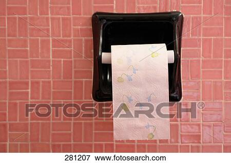 Close-up of roll of toilet paper View Large Photo Image Stock Photo - Close-up of roll of toilet paper . Fotosearch