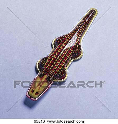 Close-up of toy crocodile View Large Photo Image Stock Photograph - Close-up of toy crocodile . Fotosearch