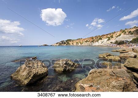Stock Photo - Coast of Cala d Hort, Ibiza, Spain . Fotosearch