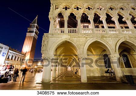 Doges Palace and the Campanile, Venice, Italy View Large Photo Image Stock Photography - Doges Palace and the Campanile, Venice, Italy . Fotosearch