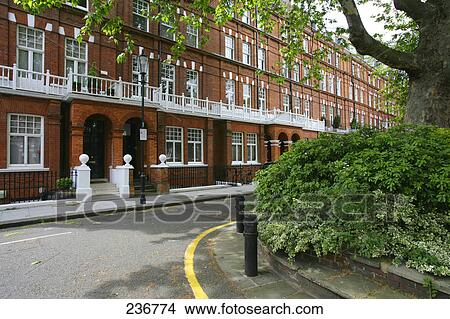 Picture - Facade of buildings, Chelsea, London, England . Fotosearch