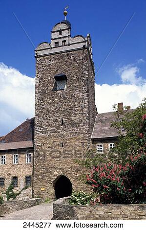 Facade of castle, Allstedt, Saxony-Anhalt, Germany View Large Photo Image Stock Photo - Facade of castle, Allstedt, Saxony-Anhalt, Germany . Fotosearch