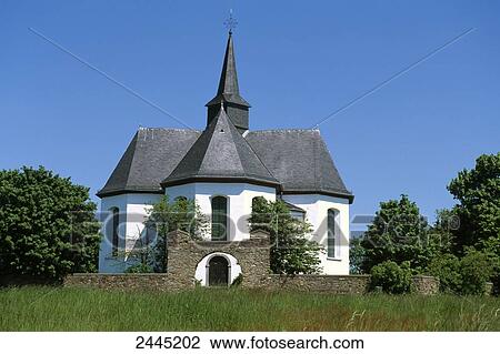 Stock Image - Facade of chapel, Bad Camberg, Limburg-Weilburg, Hesse, Germany . Fotosearch