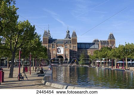 Facade of museum, Rijksmuseum, Amsterdam, Netherlands View Large Photo Image Picture - Facade of museum, Rijksmuseum, Amsterdam, Netherlands . Fotosearch