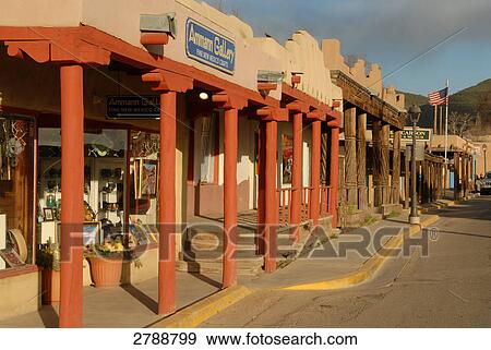 Stock Photo - Facade of store, Taos, New Mexico, USA . Fotosearch