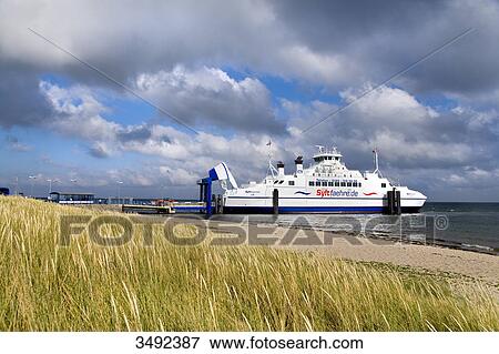 Stock Photo - Ferry in List, Sylt, Germany . Fotosearch