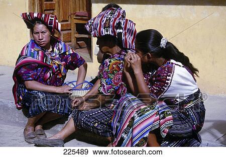Four women sitting together, Guatemala, Mexico View Large Photo Image Stock Photo - Four women sitting together, Guatemala, Mexico . Fotosearch
