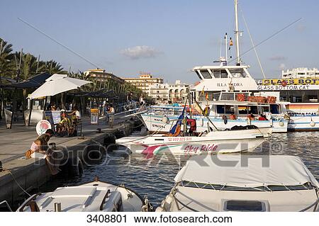 Harbour of Sant Antoni de Portmany, Ibiza, Spain View Large Photo Image Stock Image - Harbour of Sant Antoni de Portmany, Ibiza, Spain . Fotosearch