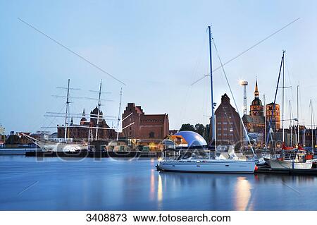 Harbour of Stralsund, Germany View Large Photo Image Stock Image - Harbour of Stralsund, Germany . Fotosearch