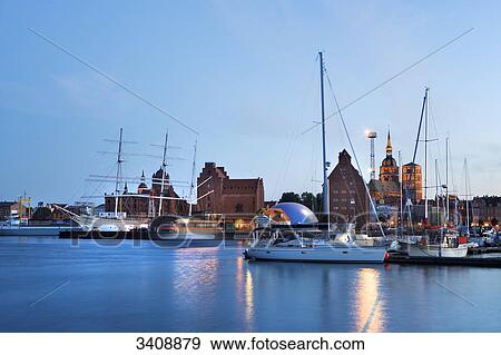 Harbour of Stralsund, Germany View Large Photo Image Stock Photo - Harbour of Stralsund, Germany . Fotosearch