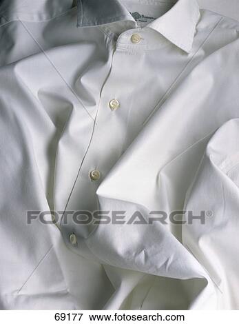 High angle view of button down shirt View Large Photo Image Stock Photo - High angle view of button down shirt . Fotosearch