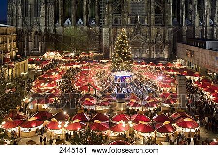 High angle view of church decorated at Christmas, Cologne Cathedral, Cologne, North Rhine-Westphalia, Germany View Large Photo Image Stock Image - High angle view of church decorated at Christmas, Cologne Cathedral, Cologne, North Rhine-Westphalia, Germany . Fotosearch