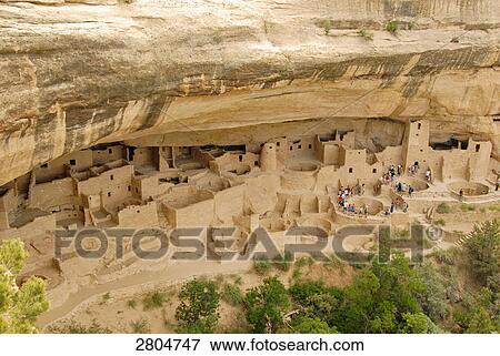 High angle view of cliff dwellings, Anasazi Ruins, Mesa Verde National park, Montezuma County, Colorado, USA View Large Photo Image Stock Photo - High angle view of cliff dwellings, Anasazi Ruins, Mesa Verde National park, Montezuma County, Colorado, USA . Fotosearch