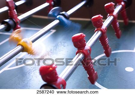 Stock Image - High angle view of foosball . Fotosearch