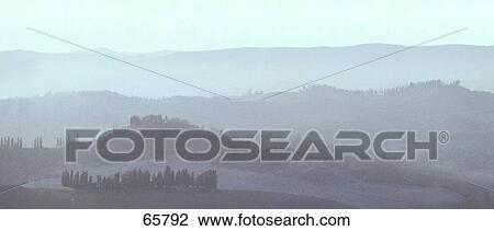 High angle view of forest covered with fog, Tuscany, Italy View Large Photo Image Stock Image - High angle view of forest covered with fog, Tuscany, Italy . Fotosearch