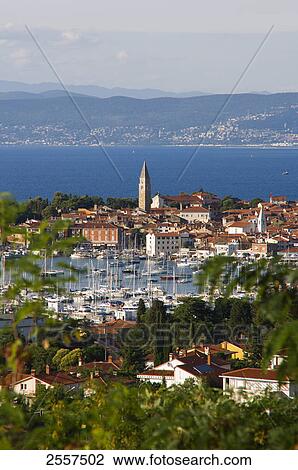 High angle view of harbor, Primorska, Izola, Slovenia View Large Photo Image Stock Image - High angle view of harbor, Primorska, Izola, Slovenia . Fotosearch