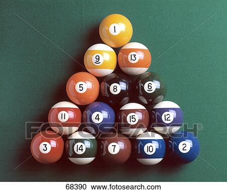 High angle view of pool balls View Large Photo Image Stock Image - High angle view of pool balls . Fotosearch