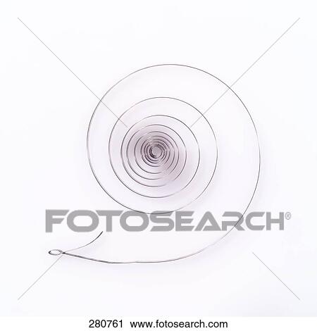 High angle view of spiral wire View Large Photo Image Stock Image - High angle view of spiral wire . Fotosearch