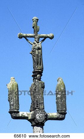 High section view of crucifix, Saint-Thegonnec, Finistere, Brittany, France View Large Photo Image Stock Image - High section view of crucifix, Saint-Thegonnec, Finistere, Brittany, France . Fotosearch