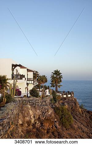 Stock Image - Hotel Jardin Tecina, Playa Santiago, La Gomera, Spain . Fotosearch