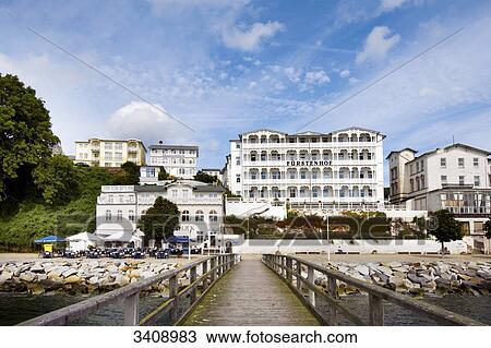 Hotels at Sassnitz beach promenade, seen from the pier, Sassnitz, Ruegen, Germany View Large Photo Image Stock Image - Hotels at Sassnitz beach promenade, seen from the pier, Sassnitz, Ruegen, Germany . Fotosearch