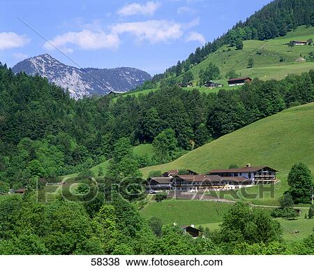 Houses on landscape, Bavaria, Germany View Large Photo Image Stock Photo - Houses on landscape, Bavaria, Germany . Fotosearch