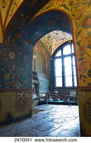 Stock Image - Interiors of cathedral, Red Square, Moscow, Russia . Fotosearch