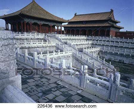 Interiors Of Palace Imperial Palace Beijing China Stock