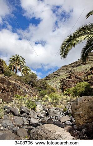 Stock Photograph - Landscape near Pastrana, La Gomera, Spain . Fotosearch