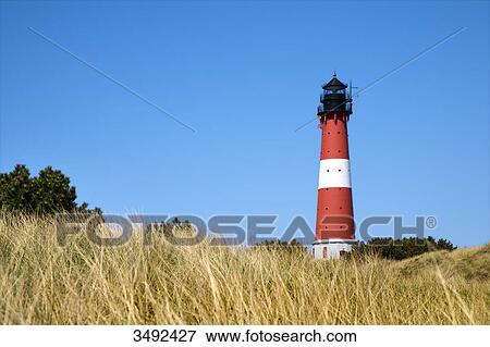 Lighthouse Hoernum, Sylt, Germany, low angle view View Large Photo Image Stock Photo - Lighthouse Hoernum, Sylt, Germany, low angle view . Fotosearch