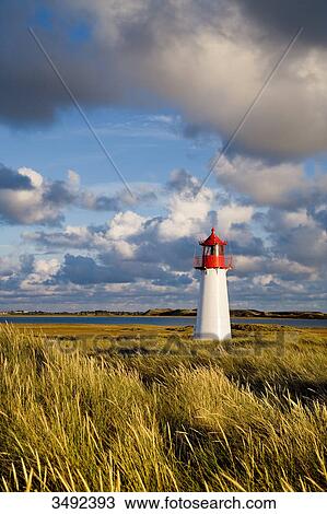 Lighthouse List-West, Ellenbogen, Sylt, Germany View Large Photo Image Stock Image - Lighthouse List-West, Ellenbogen, Sylt, Germany . Fotosearch