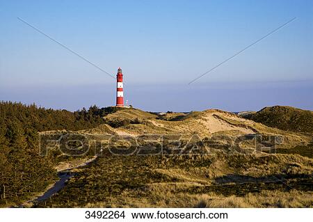 Lighthouse on Amrum Island, Schleswig-Holstein, Germany, elevated view View Large Photo Image Picture - Lighthouse on Amrum Island, Schleswig-Holstein, Germany, elevated view . Fotosearch