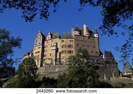 Low angle view of castle, Eltz Castle, Wierschem, Rhineland-Palatinate, Germany View Large Photo Image Stock Image - Low angle view of castle, Eltz Castle, Wierschem, Rhineland-Palatinate, Germany . Fotosearch