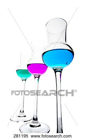 Low angle view of glasses of mocktails View Large Photo Image Stock Photography - Low angle view of glasses of mocktails . Fotosearch
