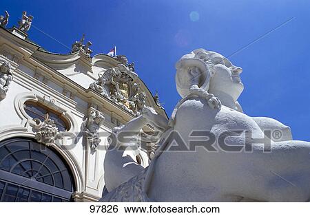 Low angle view of sphinx, Belvedere Palace, Vienna, Austria View Large Photo Image Stock Photograph - Low angle view of sphinx, Belvedere Palace, Vienna, Austria . Fotosearch