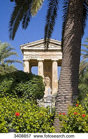 Stock Photo - Lower Barracca Gardens, Valletta, Malta . Fotosearch