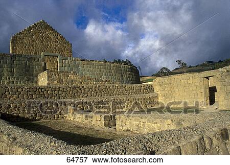 Stock Photo - Old ruins of church, Ingapirca, Canar Province, Ecuador . Fotosearch