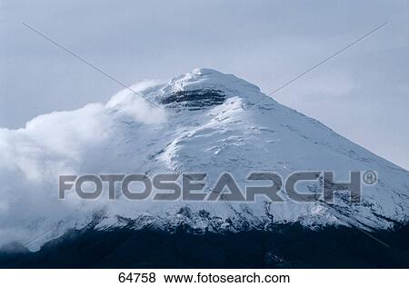 Stock Photo - Panoramic view of mountain peak, Quito, Ecuador . Fotosearch