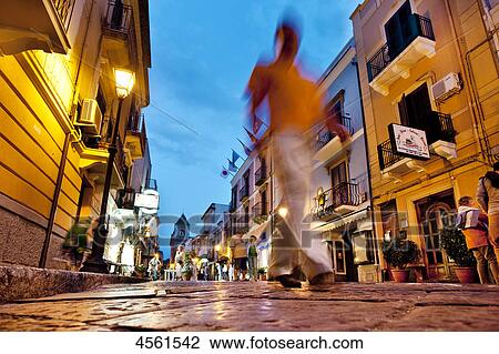 Pedestrians on the shopping street Corso Vittorio Emmanuele, Lipari, Lipari Islands, Sicily, Italy View Large Photo Image Stock Image - Pedestrians on the shopping street Corso Vittorio Emmanuele, Lipari, Lipari Islands, Sicily, Italy . Fotosearch