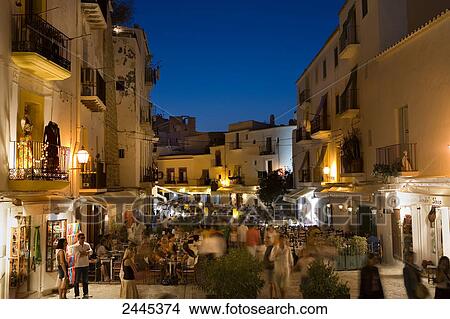 People at restaurant, Dalt Vila, Ibiza, Spain View Large Photo Image Picture - People at restaurant, Dalt Vila, Ibiza, Spain . Fotosearch