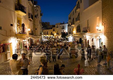 People at restaurant, Dalt Vila, Ibiza, Spain View Large Photo Image Stock Image - People at restaurant, Dalt Vila, Ibiza, Spain . Fotosearch