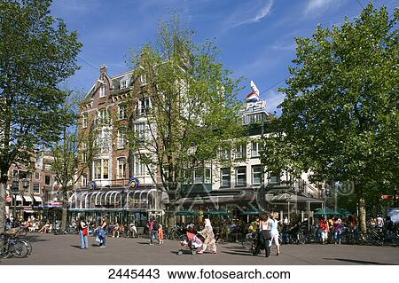 People at town square, Leidseplein, Amsterdam, Netherlands View Large Photo Image Stock Image - People at town square, Leidseplein, Amsterdam, Netherlands . Fotosearch