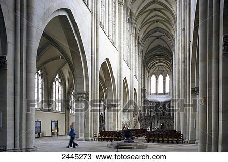 Stock Image - People in church, Magdeburg, Saxony-Anhalt, Germany . Fotosearch