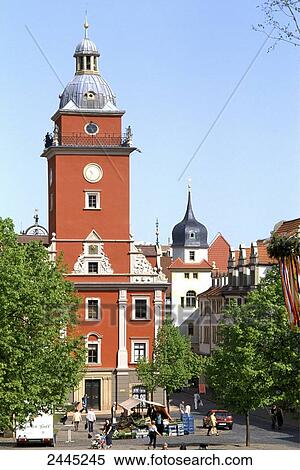 People in front of town hall, Gotha, Thuringia, Germany View Large Photo Image Stock Photography - People in front of town hall, Gotha, Thuringia, Germany . Fotosearch